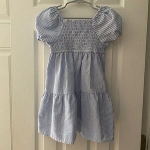 Blue Seer Sucker Dress